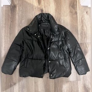 Bagatelle NYC Leather Puffer Coat